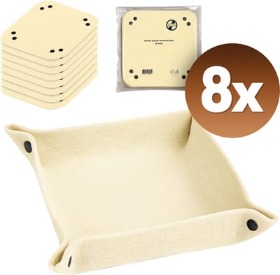 Asawa Puzzel sorteerbakjes - Sleutelbakje - Opberg bakjes - Puzzel accessoires - 8 stuks - Vilt - puzzeltafel - puzzelbord - puzzelmap