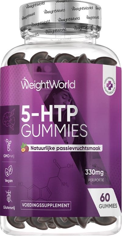 WeightWorld 5-HTP gummies - 100 mg - Met citroenmelisse en L-tryptofaan - Gelatinevrije slaap gummies