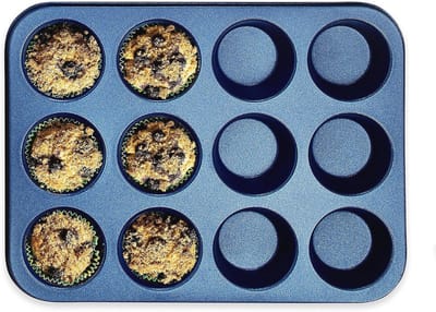 Non-stick Muffin Pan voor 12 Cupcakes, Muffins, Gebak en Mini Cakes - Vaatwasserbestendig