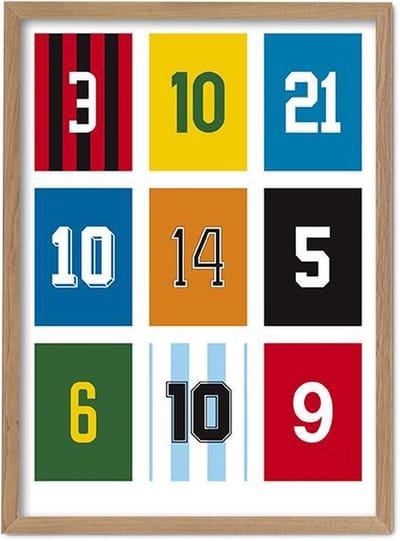 FC Kluif 'Het Rugnummer' poster - Voetbal Rugnummer poster - Retro voetbal poster