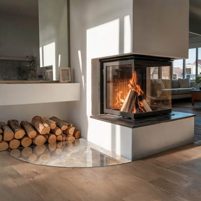 Coloray Vloerplaat Houtkachel - Vloerplaat Openhaard - 100 cm x 100 cm - Houtkachel Accessoires - Beige Vloerplaat Kachel - Plaat Kachel - Plaat voor Onder Houtkachel - Open Haard Accessoires - Onderplaat