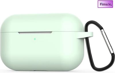 Finnacle - Hoesje geschikt voor Apple AirPods Pro met Clip  - Mint Groen- Siliconen - Case - Cover - Soft case