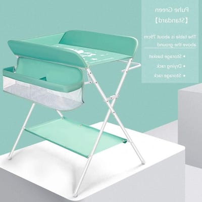 Babyverzorgingstafel - Commode Tafel - Baby Verzorgen - Opvouwbaar Ontwerp - Stabiel Frame - Grijs