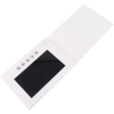 Video Wenskaart 210x150x10mm LCD Kleurenscherm 128MB Geheugen Ingebouwde Luidspreker Elektronische Wenskaart Videobrochure 7inch white