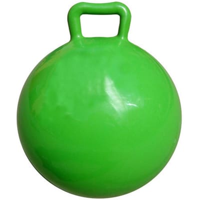 Balle rebondissante gonflable de couleur Pure pour enfants, balle de saut de saut avec poignée pour adultes et enfants, exercice vert
