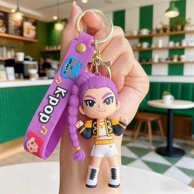 KPOP Poupée Vaudou Chasse aux Sorcières Groupe Porte-clés Groupe d'Hommes Sac Petit Pendentif Porte-clés Animation Petit Cadeau brown