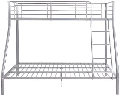 Vente-unique Stapelbed metaal zilverkleurig 140 x 190 cm, 90