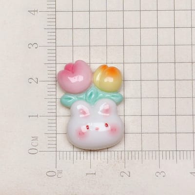100 Kawaii Cartoon Flower Potted Cactus Cabochon Résine pour la Fabrication de Bijoux DIY Boucles d'Oreilles Pendentifs Accessoires Maison de Poupée Artisanat Déco