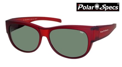 Polar Specs® Overzet Zonnebril PS5097 – Mat Rood – Polariserend Groen standaard Cat.3 – Medium – Unisex