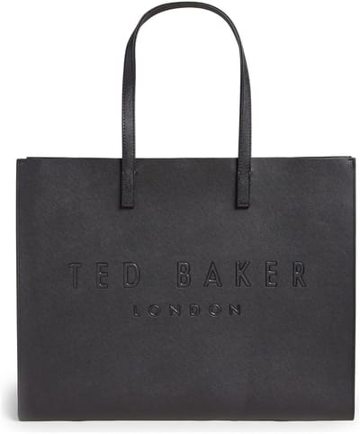 Ted Baker schoudertas Sukicon Crosshatch East West Icon Bag Black zwart
