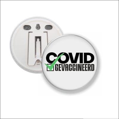 Button Met Clip 58 MM - Covid V Gevaccineerd