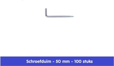 Deltafix schroefduim standaard verzinkt 50 mm 100 st.
