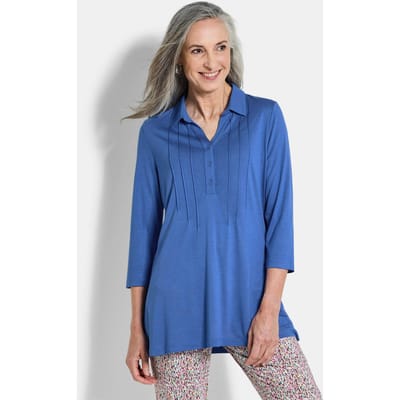 Tuniekshirt van jersey met biesjes - koningsblauw - Gr. 19 van Goldner Fashion