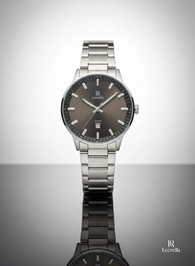 Leerella Zilverkleurig Herenhorloge - Quartz Analoog Polshorloge met Datum - Roestvrijstalen Band - Waterbestendig tot 30m