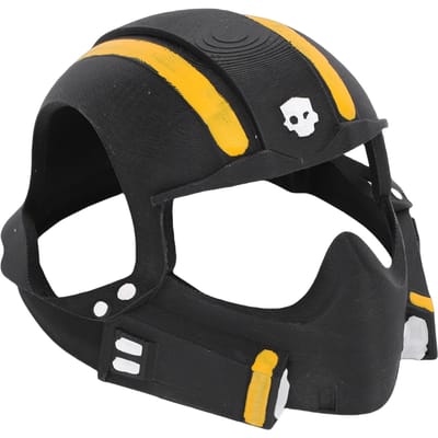 Casque pour Chat Jouet PLA Imprimé en 3D Cool Drôle Costume pour Animal de Compagnie Chapeau Cosplay Chat pour Fête Festival Photographie Noir Jaune
