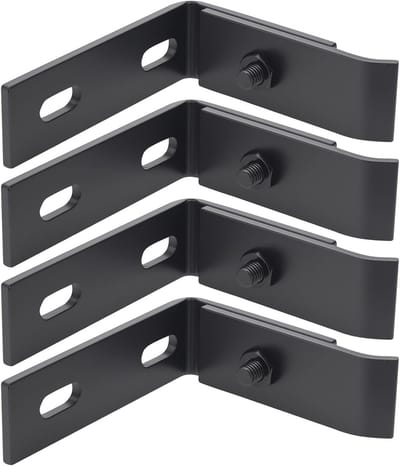 Hoekverbindingen voor Dubbel Draadhekken - 4 Stuks, Muurbeugels en Klemmen voor Gaaspanelen, Tuinaccessoires en Bevestigingsmaterialen
