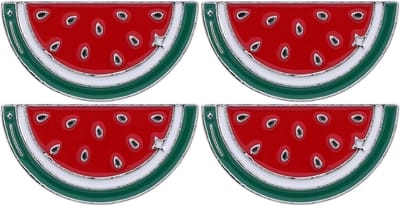 Cosensi - Watermeloen Broche Set van 4 stuks | Legering | Palestina Revers Pin | Fruit Emaille | Cartoon Design