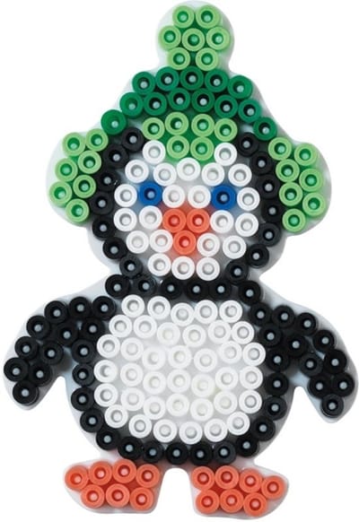 Hama midi PINGUÏN / WINTER DIER strijkkralen vormpje / figuur / grondplaat voor normale midi strijkparels (strijkkralenbordje / legbordje sneeuw pinguin, creatief cadeau voor kinderen