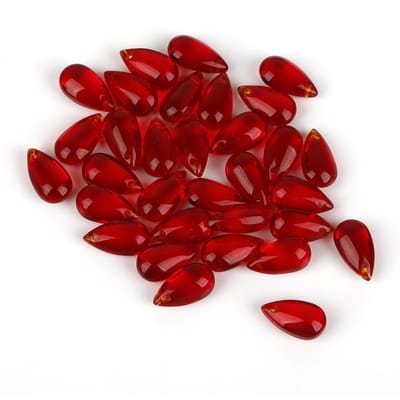 5 Stuks Waterdruppel Glaskralen met Gat Traanvorm Hanger Bedels voor DIY Ketting Sieraden Accessoires