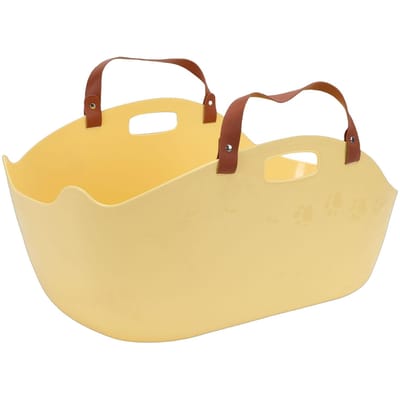 Litière Portative pour Chat Super Grande Capacité Anti-éclaboussures Panier Litière Portatif pour Voyage Jaune jaune