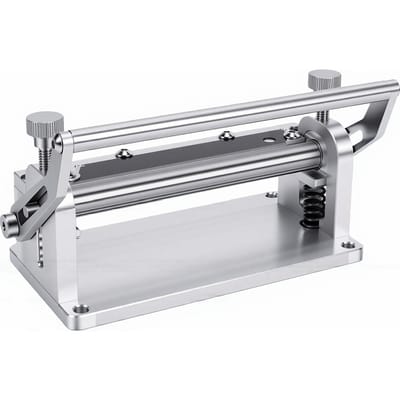 Détoureuse de Cuir Machine Manuelle à Chanfreiner Outil Séparateur de Cuir à Épaisseur Réglable pour Ceintures Bandoulières Artisanat du Cuir white