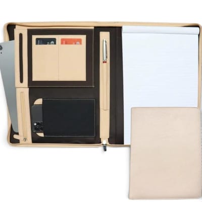 Safekeepers leren schrijfmap a4 - Schrijfmap - Documentenmap - Ipad cover - A4 - Leer - Natural