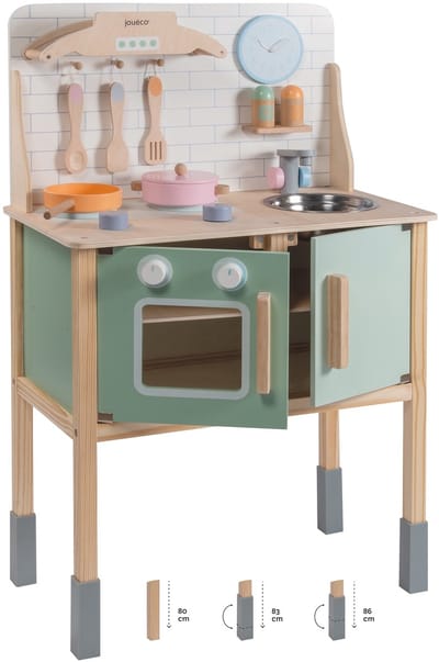 Speelkeuken Jouéco hout - houten keuken met accessoires voor kinderen