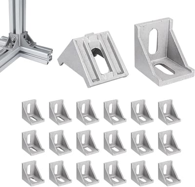 20 stuks hoekverbindingen voor aluminium profielen - connectoren voor 40x40 profielen, accessoires voor stevige verbindingen en montage van consoleprofielen