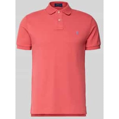 Custom slim fit poloshirt van puur katoen