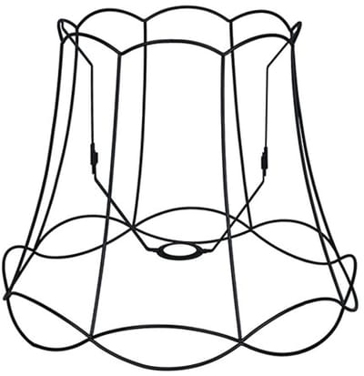 QAZQA granny frame - Retro Lampenkap - Ø 450 mm - Zwart -