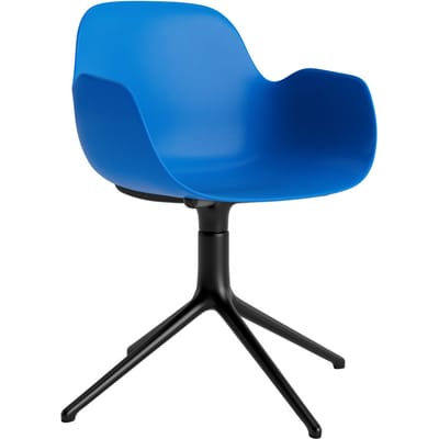 Normann Copenhagen Form Draaifauteuil - NormannCopenhagenFormBrightBlue - aluminium zwart