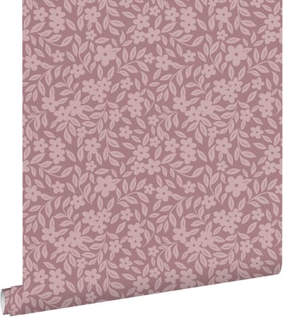ESTAhome behang bloemetjes mauve paars - 50 x 900 cm - 131443