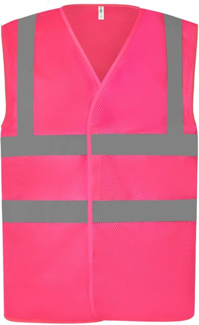 Gilet Unisex L Yoko V-hals Mouwloos Pink 100% Polyester