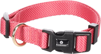 Flamingo - Hond Halsband Noekie Roze S 30-45cm 15mm
