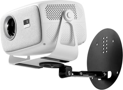 SnelShoppen - Portable Projector Mount, Vouwbaar, Multi-Directioneel Instelbaar, Universele 1/4 Inch Schroefdraad, Maximaal 2 kg, Voor Plafond/Wand/Bu