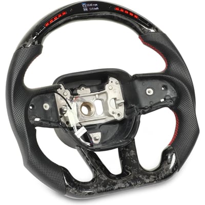 Gesmeed Koolstofvezel LED Display Schakelindicatoren Stuurwiel Vervanging Voor HELLCAT 2015 tot 2023