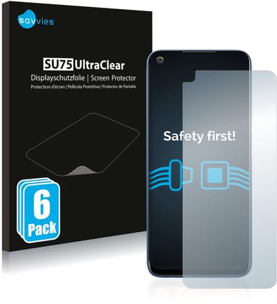 Savvies - Screenprotector voor realme 7 5G - Folie Beschermfolie transparant 6 Stuks