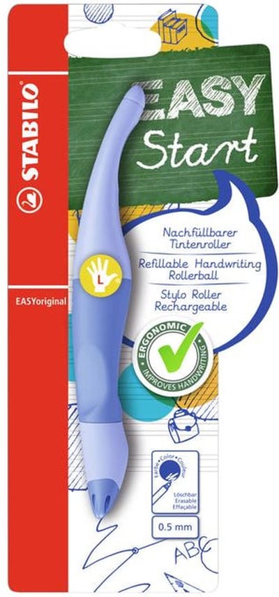 Rollerpen STABILO Easyoriginal linkshandig medium pastel luchtig blauw blister à 1 stuk | 3 stuks
