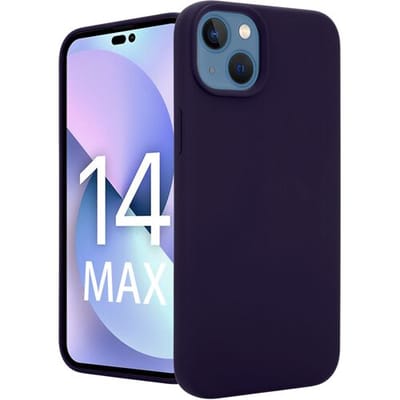Coverzs telefoonhoesje geschikt voor iPhone 14 Plus hoesje - Luxe Liquid Silicone case - optimale bescherming - siliconen hoesje - navy blauw