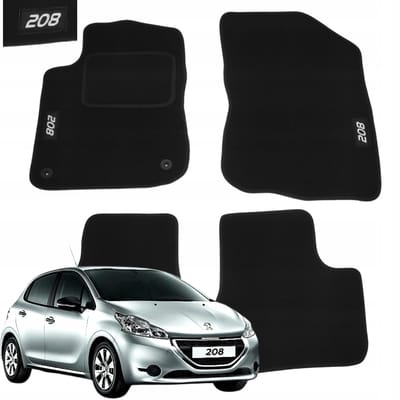 Velours matten voor peugeot 208 2012-2019 autovloermatten borduurwerk b