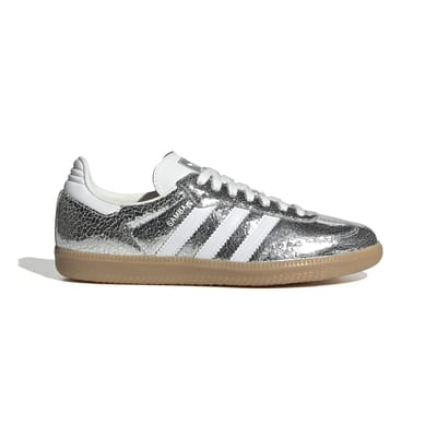 adidas Samba OG Pack Métallique Craquelé - Argent Baskets Femme Argent-Métallique Chaussures-Blanc Blanc Cassé JR0035 42 white