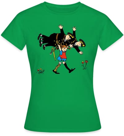 Pippi Langkous Pippi En De Politie T-Shirt Dames