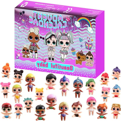 Doll Toy Adventskalender voor Meisjes - 24 Dagen Kerstmis Countdown met Speelgoed en Verjaardagscadeaus
