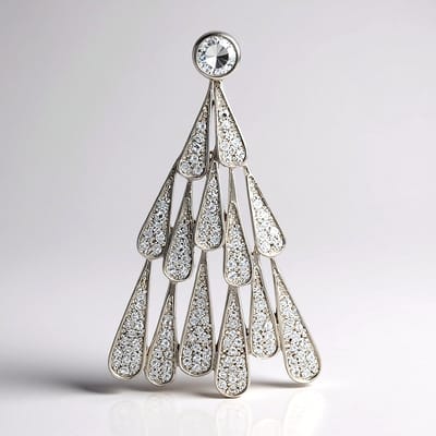 Cavill - Zilveren Hanger met Spectroliet 0,39 ct & 1,38 ct Witte Topaas - 925 Sterling Zilver - Regendruppel Design - Elegant Dames Sieraad