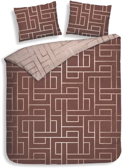 Heckettlane Roja Dekbedovertrek - Katoen - 240x200-220 cm - Lits-Jumeaux - Rood