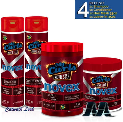 Novex My Curls Movie Star Shampoo + Conditioner 10.1oz + Leave in + Hair Mask 35oz