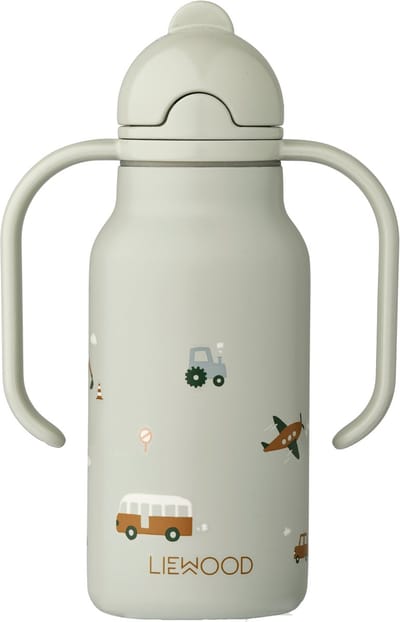 Liewood Kimmie Kinderdrinkfles - Vehicles / Dove Blue