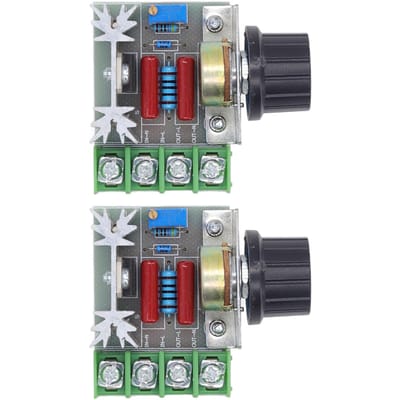 2 STUKS 2000W 220V AC SCR Spanningsregelaar Instelbare Motorsnelheidsregeling Module Knop Potentiometer