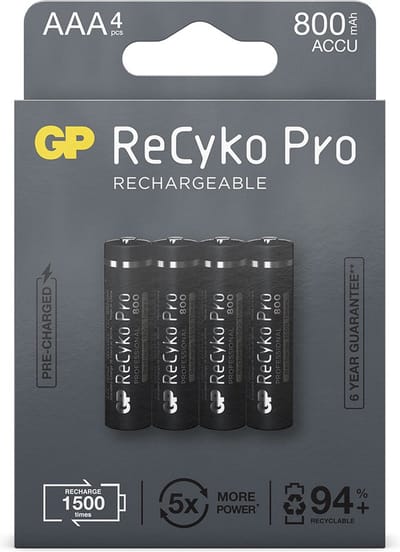 GP AAA ReCyko+ Oplaadbare Batterijen