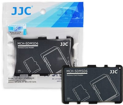 JJC MCH-SDMSD6 Geheugenkaart Houder – Compacte Bescherming voor SD & microSD Kaarten. Memorycard Holder.